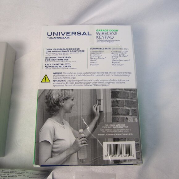 Chamberlain Universal Wireless Garage Door Keypad KLIK2C-P2 - Open Box - Picture 4 of 9